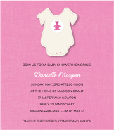 Pink Teddy Onesie Invitation